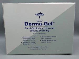 DermaGel Hydrogel Wound Dressing Semi Occlusive - 4"x4" - Box of 25 - Picture 1 of 4