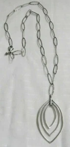 SILPADA N2111 STERLING SILVER NECKLACE HTF MARQUISE SHAPED 925 RETIRED LINK - Picture 1 of 4
