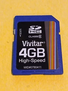 VIVITAR 4GB SDHC High Speed Memory card - Tested - Tracked Postage - Picture 1 of 1