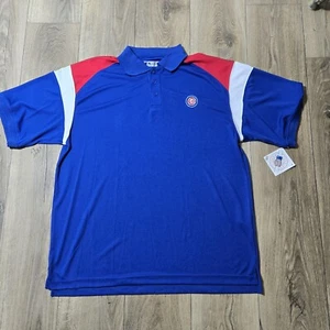 NWT Chicago Cubs Men's Polo True Fan Blue Collar Shirt XL Genuine Merchandise - Picture 1 of 10
