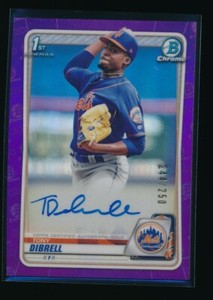 TONY DIBRELL AUTO 1st 2020 Bowman Chrome Autograph PURPLE REFRACTOR #/250 RC