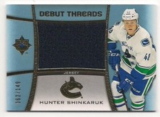 Hunter Shinkaruk 15-16 Upper Deck Ultimate Debut Threads Game Jersey /149