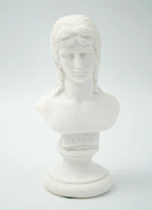 VINTAGE STATUE BUST OF EROS WHITE POROUS PORCELAIN FIGURE 6" - Picture 1 of 3