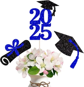 18Pcs Double Sided 2025 Graduation Party Centerpiece Sticks-Graduation Table Dec - Picture 1 of 12