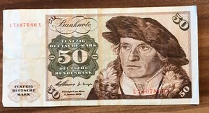 DM 50 Schein Deutsche Mark, Banknote von 1960- Serie L - Bild 1 von 5