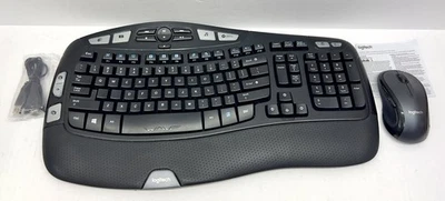 Logitech K350 Wave Keyboard & M510 Mouse, cord   (no dongle)  - Image 1 of 4