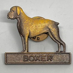 Boxer Dog Vintage Pin Badge Lapel Brooch Canine Pet Lover Owner Gift Present - Picture 1 of 2