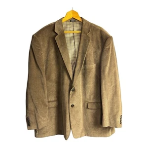 Saddlebred Corduroy Sport Coat Brown Single Vented Blazer Jacket Men's Size 52R - Picture 1 of 9