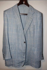 Bespoke 2016 Richard Anderson Linen Blazer, Sportcoat, Handmade, Savile row - Picture 1 of 21