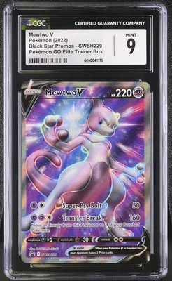 Pokemon Mewtwo V Promo 229 CGC 9 Mint Pokemon Card - Image 1 of 2