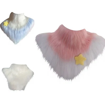 Nuevo 1 pieza cuello falso de piel sintética con forro interior animal cosplay cuello falso Foto 1 de 4