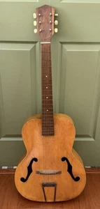 Vintage 1940-70s? ARCHTOP F HOLE ACOUSTIC GUITAR Sparkle Top Unknown Make Model - Picture 1 of 18