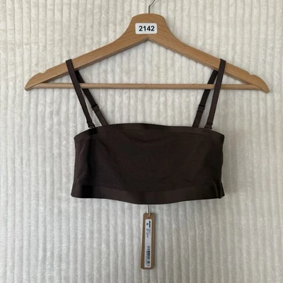 SKIMS Sculpt Bandeau Sheer Multi-way Straps Expresso Brown Size XXS NWT Sold Out - Image 1 of 4