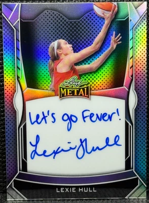 🏀 Lexie Hull - /100 - On-Card Auto and Inscription "Let's Go Fever!" - Leaf - Image 1 of 4