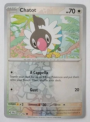 Chatot 132/162 Sv05: Temporal Forces Reverse Holo NM - Image 1 of 2