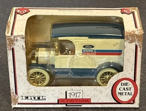 Ford New Holland ERTL Ford 1917 Modello T Van Metallo Die-cast Coin Bank NUOVO 1990🔥 - Foto 1 di 13