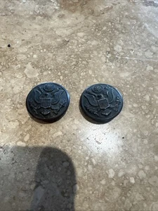 VTG Pair Of antique WW2 Era Great Seal Button Army Button Rex products Corp NY - Picture 1 of 5