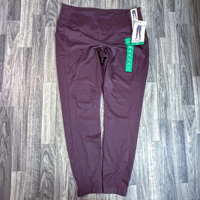 NUEVO CON ETIQUETAS Mondetta Leggings Jacquard Cepillado XL Fudge Combo Cintura Alta Bolsillos Foto 1 de 4