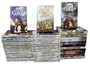 Louis L’amour Paperback Westerns Sacketts Lamour Paperbacks Vintage Lot of 40 - Picture 1 of 9