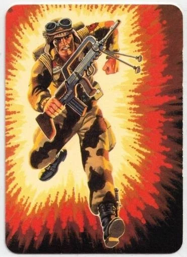 GI Joe Action Cards 1986 Hasbro: Card #26 Dusty - Desert Trooper - Image 1 of 1