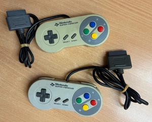 2x GENUINE SNES Super Nintendo and Super Famicom Controllers **FREE POST AUS** - Picture 1 of 1