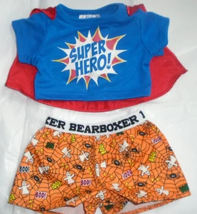Camiseta con capa de superhéroe Build A Bear y ropa interior de Halloween ropa de oso - Imagen 1 de 8