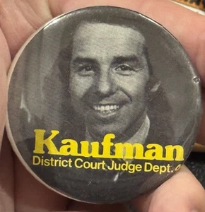 1980’s JACK KAUFMAN District Court Judge NV Nevada Campaign Pinback Button - Picture 1 of 3