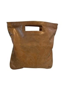 Sigrid Olsen Leather Clutch Bag Purse Tan Brown - Picture 1 of 3