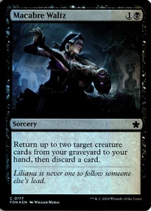 MTG Foundations FOIL Macabre Waltz C 177 NM Pack Fresh ActualScan of Card - Picture 1 of 2