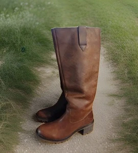 Rockport A14072 Damen Braun Hoher Absatz Kniehohe Stiefel Schuhe 10 M Hergestellt in Indien - Bild 1 von 12