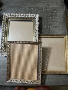 Verzierte Vintage Stil Bilderrahmen Gold/Messing Oberfläche 3er Set 8" x 10" - Bild 1 von 20