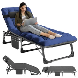 Cuna de campamento plegable de gran tamaño NAIZEA para adultos 440 libras 4 posiciones cuna ajustable - Imagen 1 de 17