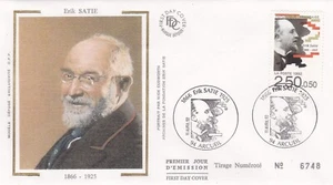 L41 -ENVELOPPE 1ER JOUR -FRANCE - ERIK SATIE - 1992 - Imagen 1 de 1