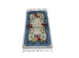 Vintage Swedish Mid Century Rya Shag Rug Scandinavian Flokati Carpet 2'3"x4'3" - Picture 1 of 11