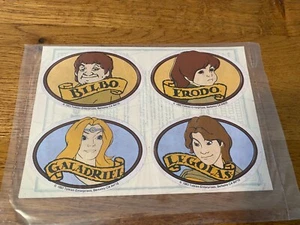 The Lord of The Rings The Fellowship Animated Film Fan Club Stickers 1983 - Picture 1 of 20