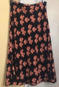 VALERIE STRVENS 100% Silk Maxi Skirt Floral NWOT - Picture 1 of 5