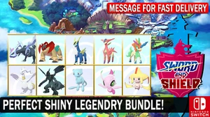 Pacchetto 10 Pokemon Spada e Scudo Lucenti 6IV Leggendari!!! Mew Keldo Kyurem - Foto 1 di 1