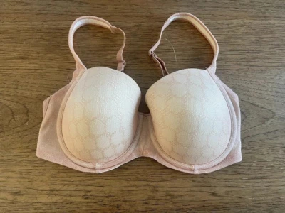 SOMA Intimates Hush Beige 32DD  Stunning Support Geo Lace Full Coverage Bra - Image 1 of 2