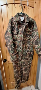 Trophy Club Coveralls Men Medium Duck Camo Insulated Hunting Full Zip Legs - Picture 1 of 5