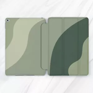 Green Wave Stipes Aesthetic Case For iPad 10.2 Air 3 4 5 Pro 9.7 11 12.9 Mini - Picture 1 of 6