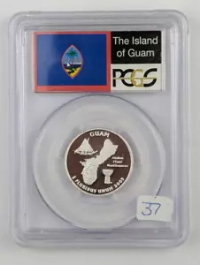2009 S Guam Silver Quarter - PCGS PR70DCAM - Flag Label - Picture 1 of 4