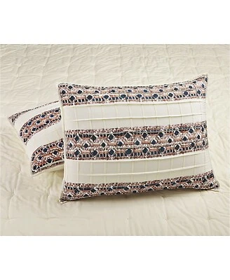 Colección Martha Stewart Pliegues y Gracias Acolchado Falsa Estándar 100% Algodón Foto 1 de 2