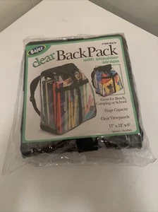 Bajer CLEAR Backpack with Padded Straps, Mesh Back 17”x12”x6” NEW & Sealed - Picture 1 of 2