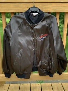 Vintage Chevrolet Heartbeat of America SatinJacket Black Preowned 2XL - Picture 1 of 12