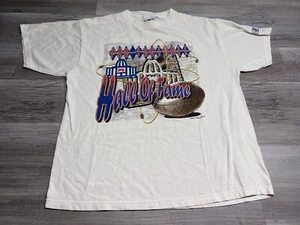 Vintage 90s Logo Athletic NFL Pro Football Hall Of Fame Graphic T-Shirt Size L - Picture 1 of 9