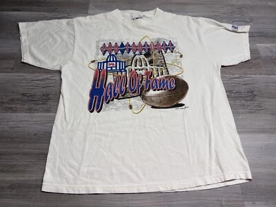 Vintage 90s Logo Athletic NFL Pro Football Hall Of Fame Graphic T-Shirt Size L - Image 1 of 4