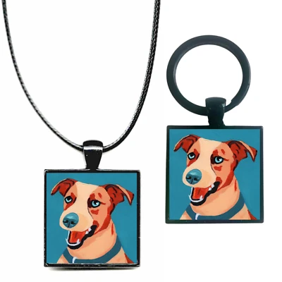 Jack Russell Terrier Keychain or Necklace, Stocking Stuffer for Dog Lovers! - Image 1 of 3