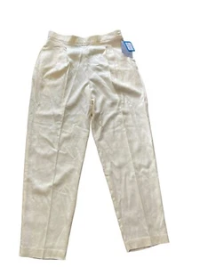 Vintage portraits northern isle womens pants yellow Sz 16 Rayon Linen Blend - Picture 1 of 7