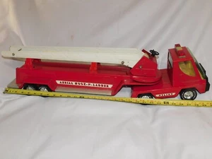 Vintage Nylint Aerial Hook-N-Ladder Fire Truck Red & White Metal Toy - Picture 1 of 9