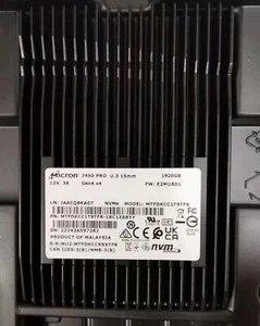 New Micron 7450 PRO 1.92TB U.3 (15mm) SSD NVMe PCI 4.0 MTFDKCC1T9TFR-1BC1ZABYY - Picture 1 of 3